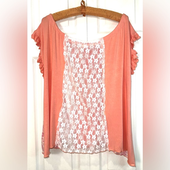 POL Off/On Shoulder Lace & Paisley Boho Top – Size Small – NWOT - Picture 2 of 8